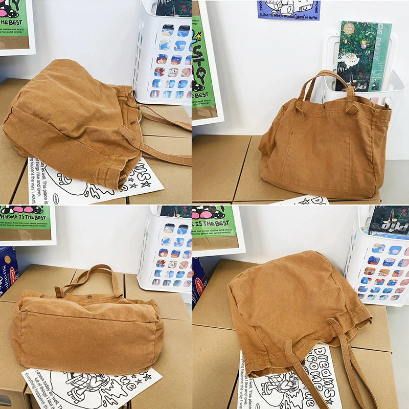 Canvas Tote Bag – Large Crossbody Shoulder Bag for Women Canvas Shoulder Tote Nixie