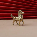 Brass Horse Figurine Miniature Copper Sculpture Desktop Décor