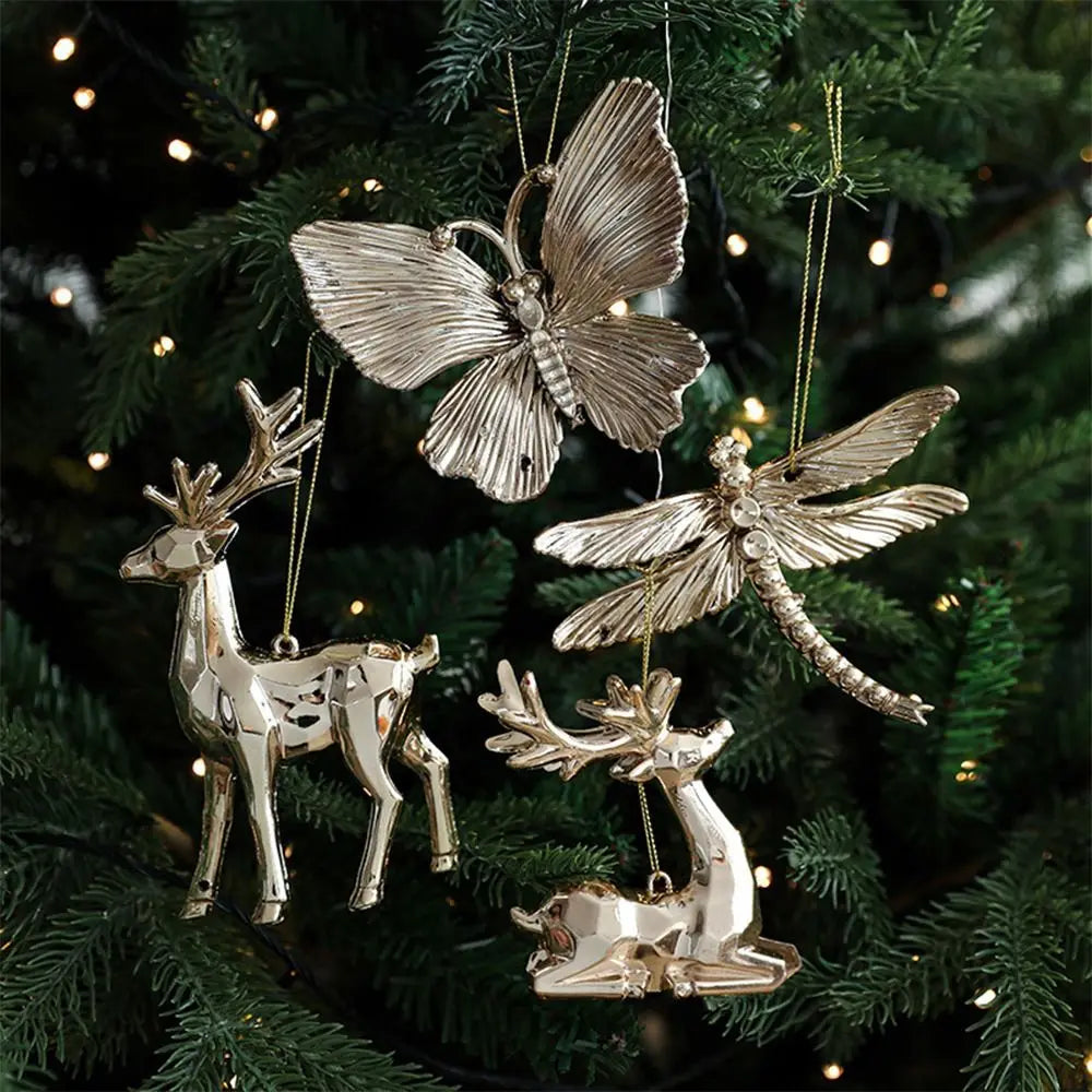 Gold Christmas Tree Ornaments – Angel & Snowflake Decorations