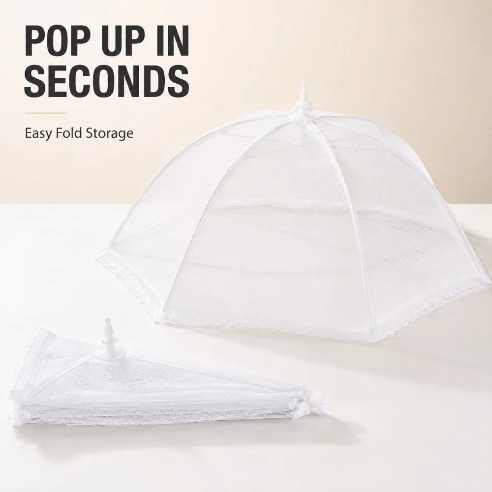 Foldable Pop-Up Mesh Food Cover Tent – Outdoor & Kitchen