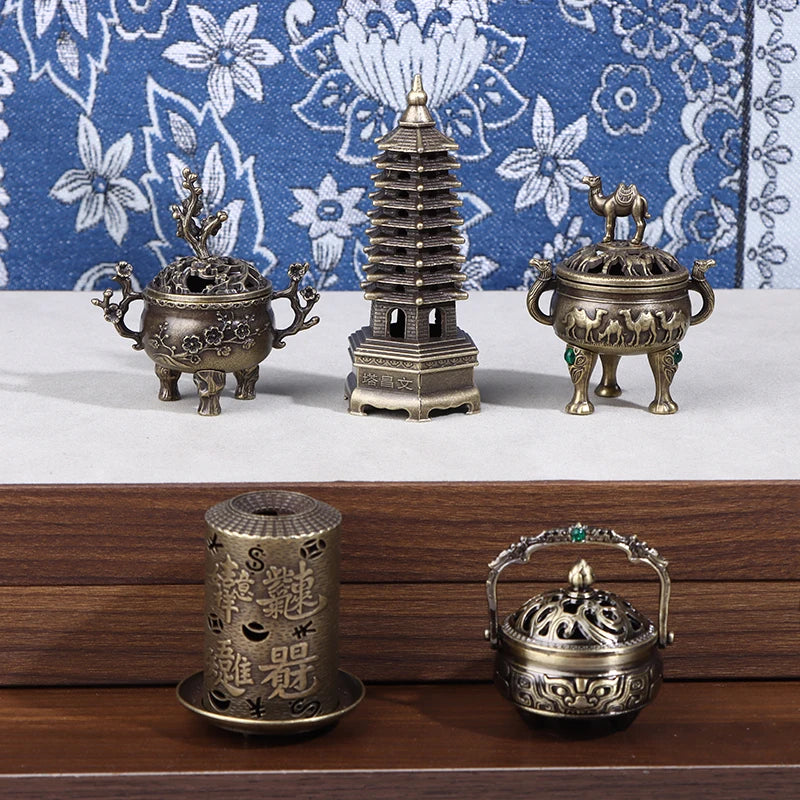 Alloy Incense Burner Bowl with Handle – Yoga & Meditation Incense Burner Bowl Nixie