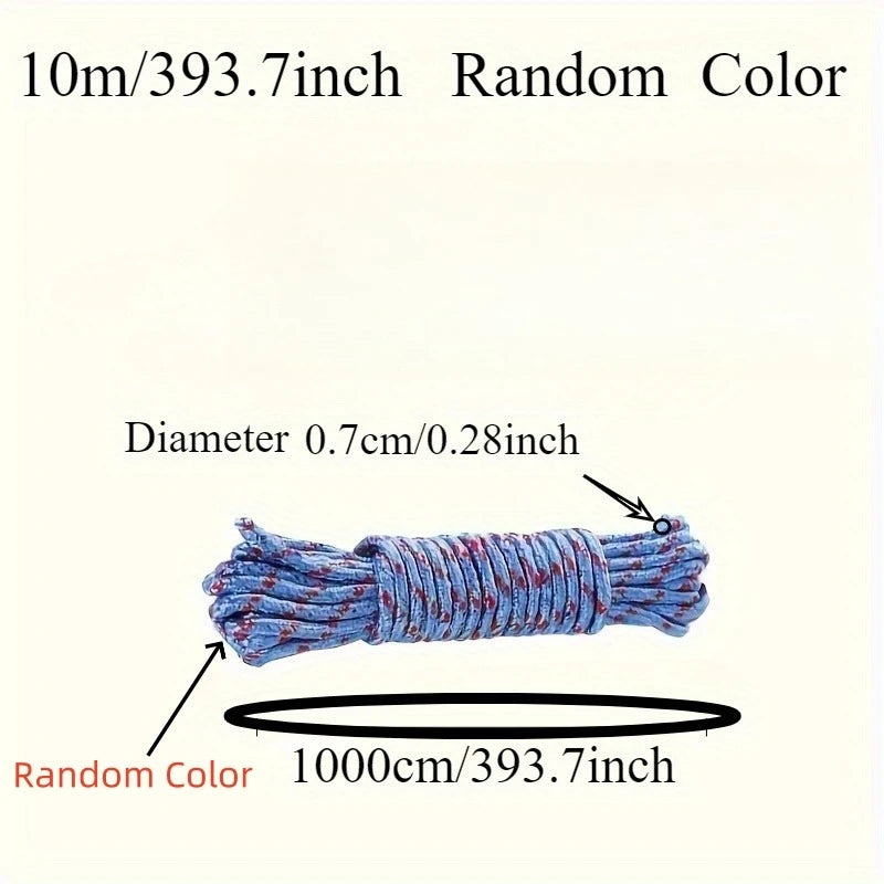 10M Nylon Clothesline – Camping, Indoor & Outdoor Laundry Line Nylon Clothesline Rope Nixie