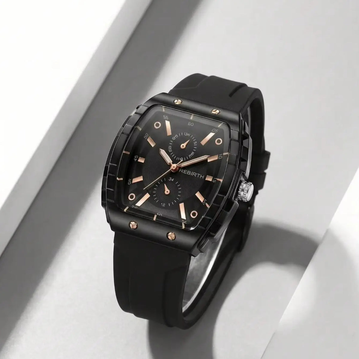 REBIRTH Macaron Barrel Women's Watch – Silicone Strap Women's Fashion Watch Nixie