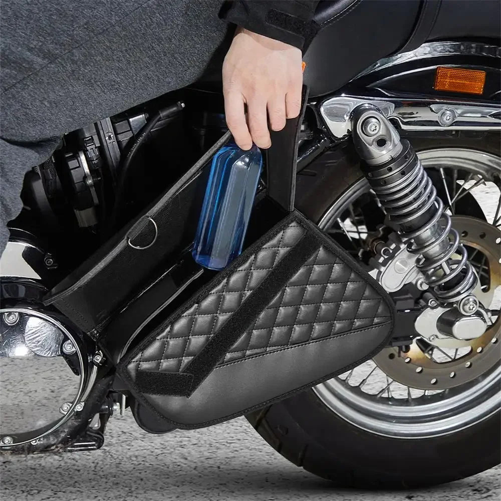 Motorcycle Swingarm Bag Waterproof PU Leather – Iron 883 & Street 750 Motorcycle Swingarm Bag Nixie