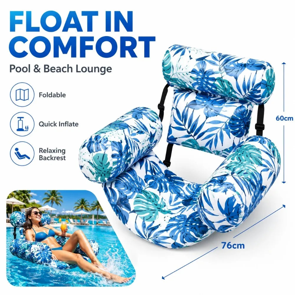 Heavy Duty Inflatable Pool Lounge Chair for Adults | Nixie Inflatable Lounge Chair Nixie