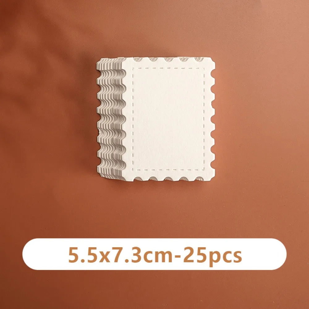 25pcs Stamp & Ticket Stub Watercolor Paper Cards – 300g