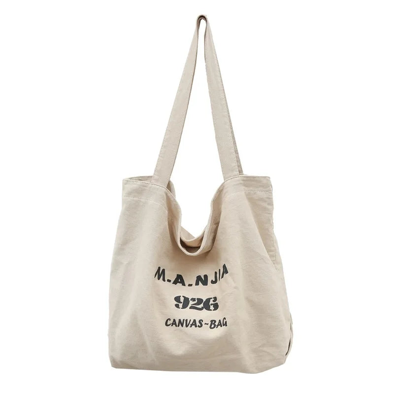 Women's Large Canvas Shoulder Bag – School & Commuter Tote