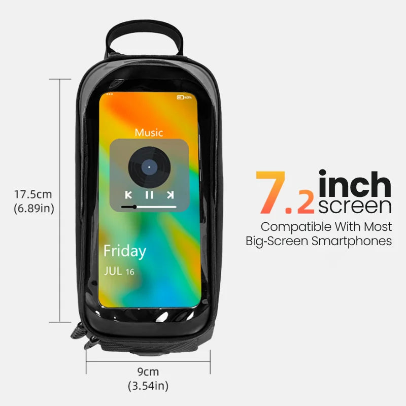 Bike Top Tube Frame Bag | Touch Screen Phone Holder – Nixie Bike Frame Bag Nixie