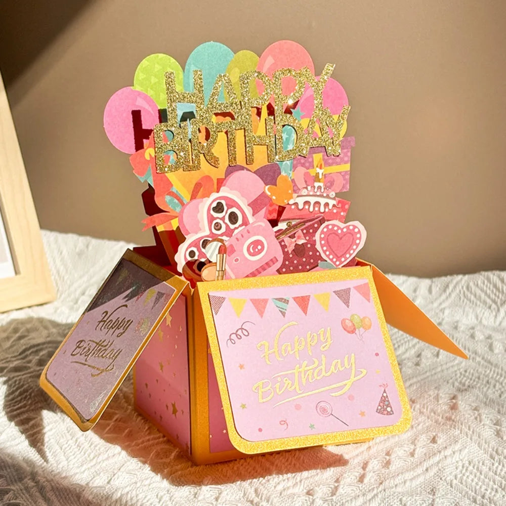3D Pop-Up Floral Butterfly Birthday Greeting Card | Paper Craft