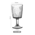 French Retro Leaf Relief High-Footed Wine & Champagne Glass Wine Glass Nixie Clear 301-400ml