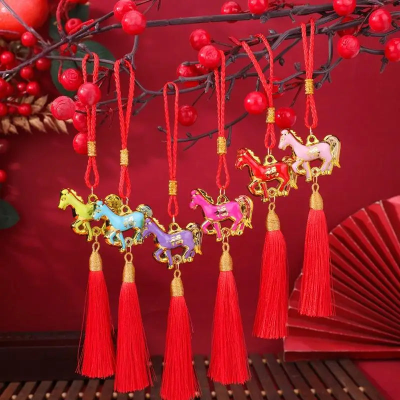 2026 Year of the Horse Wind Chime Pendant Lucky Zodiac Ornament Zodiac Wall Ornament Nixie