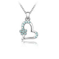 Green Crystal Heart Pendant Necklace | Mood Tracker Gift
