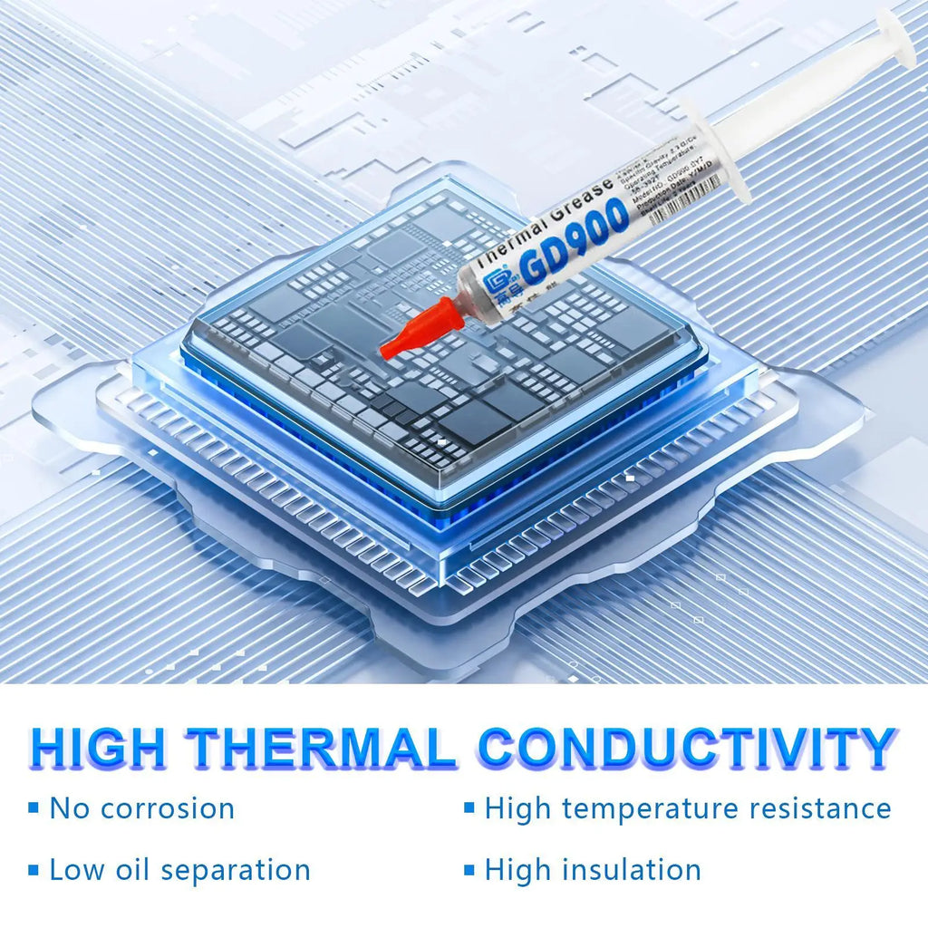 GD900 Thermal Paste Non-Conductive CPU GPU Heat Compound Thermal Compound Nixie