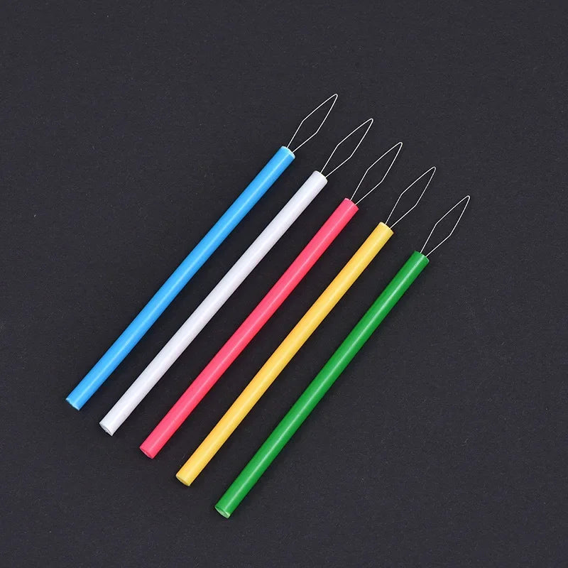 5pcs Colorful Cylindrical Needle Threader Set – Sewing Tool Needle Threader Set Nixie 5pcs-Random
