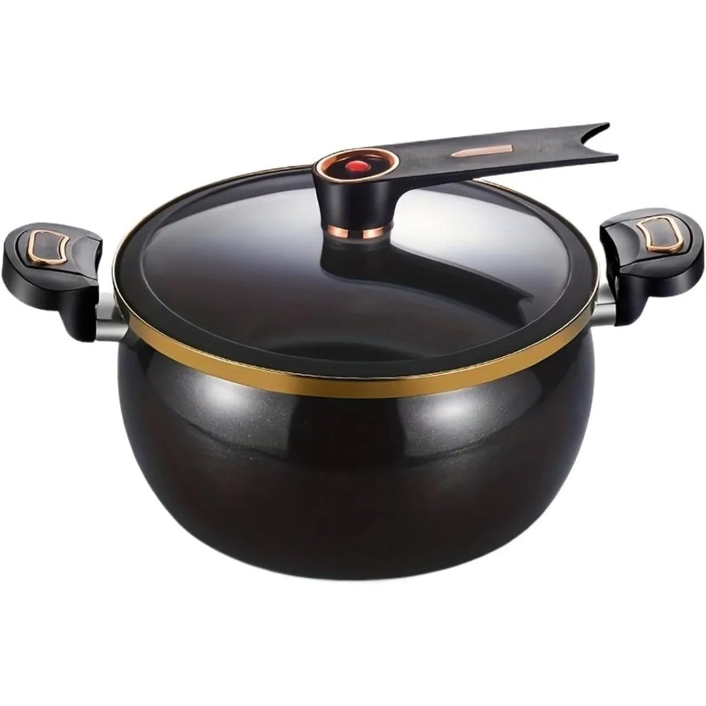 FEB.WIND 8L Cast Iron Ceramic Soup Pot – Gas & Induction Ceramic Soup Pot Nixie