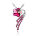 Turquoise Blue Crystal Mood Tracker Pendant Necklace for Women Pendant Necklace Nixie Red