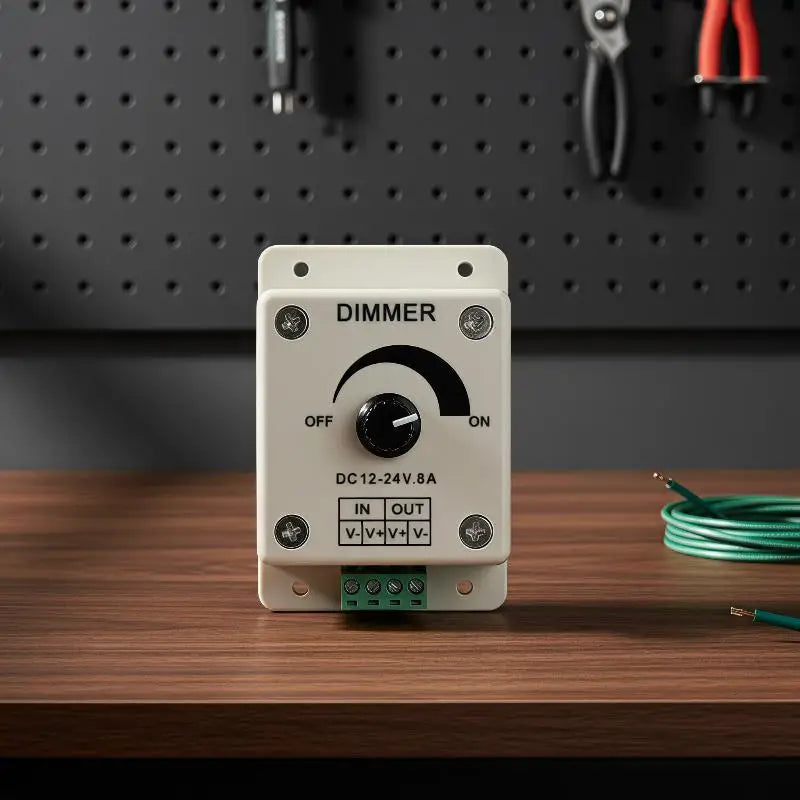 8A LED Rotary Dimmer Switch 12V 24V Knob Controller for LED Strips