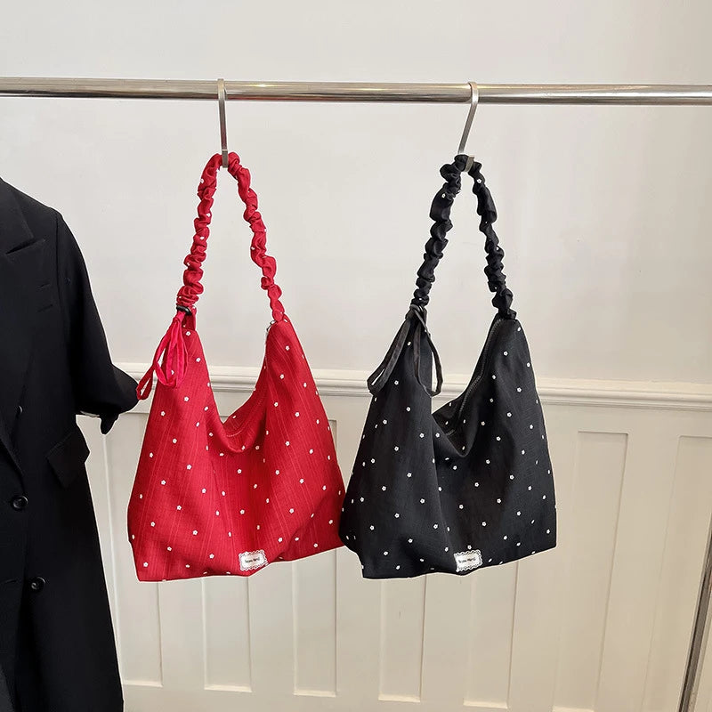 Women's Chiffon Polka Dot Crossbody Bag | Korean Style Tote Crossbody Shoulder Bag Nixie