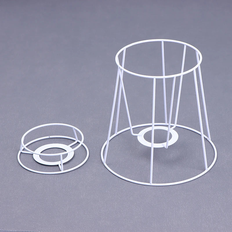 Vintage Iron Wire Lampshade Frame DIY Light Cage Guard Ring Wire Lampshade Frame Nixie