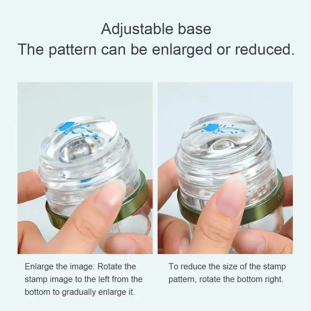 Silicone Jelly Capsule Nail Art Stamper | Telescopic Transfer Tool Nail Art Stamper Nixie