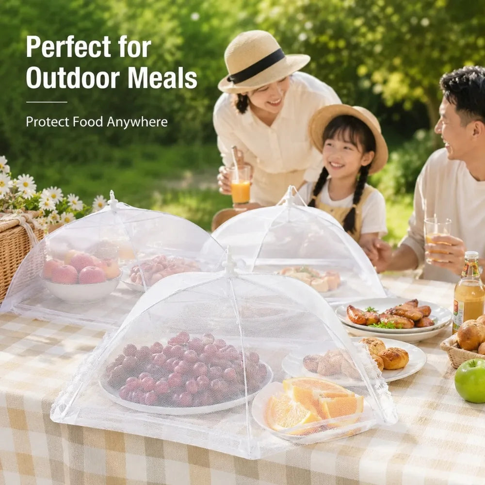 Foldable Pop-Up Mesh Food Cover Tent – Outdoor & Kitchen
