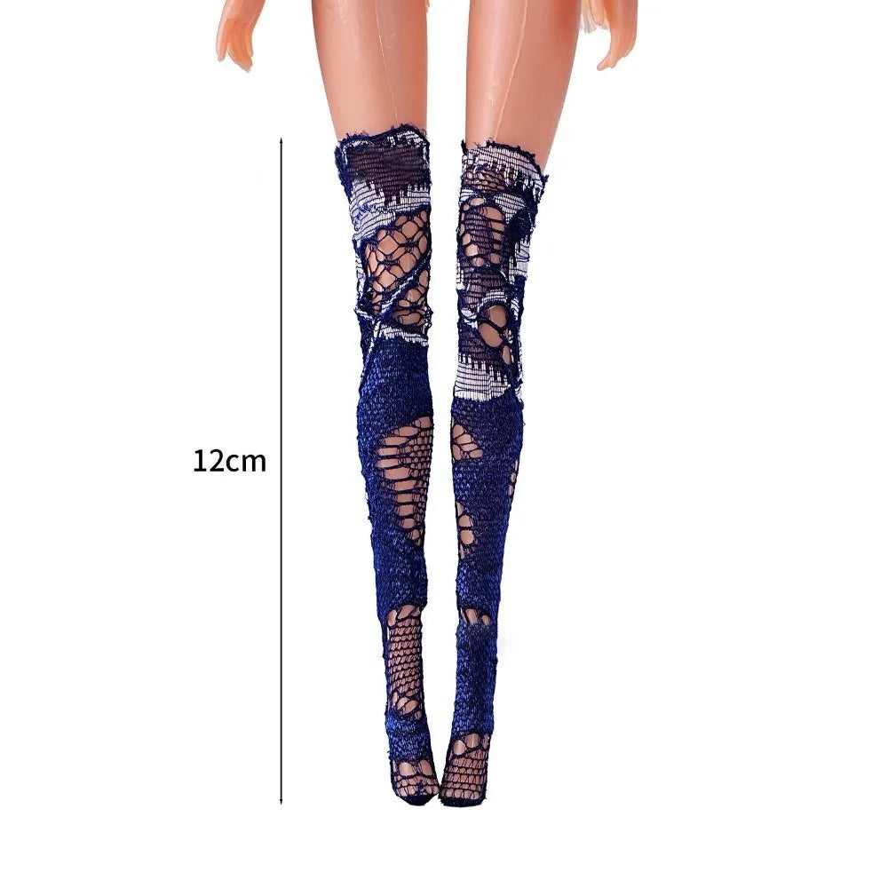 Handmade Lace Stockings for 1/6 Scale Dolls – 10 Styles Doll Accessories Nixie
