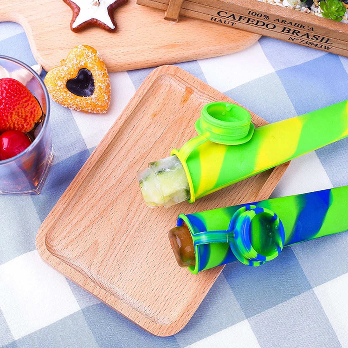 Silicone Popsicle Molds Set of 6 – DIY Ice Lolly Maker Popsicle Mold Set Nixie