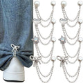 Decorative Button Chain Clips for Shirts, Jeans & Sleeves | 4/8pcs Clothing Button Clips Nixie 8PCS - set