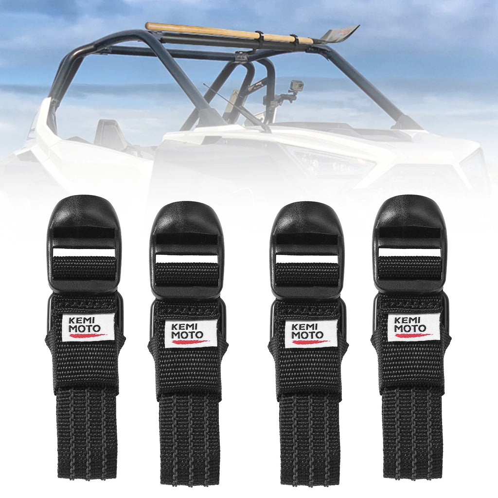 KEMIMOTO 4-Pack UTV Shovel Holder Roof Rack Straps | RZR X3 UTV Roof Rack Straps Nixie
