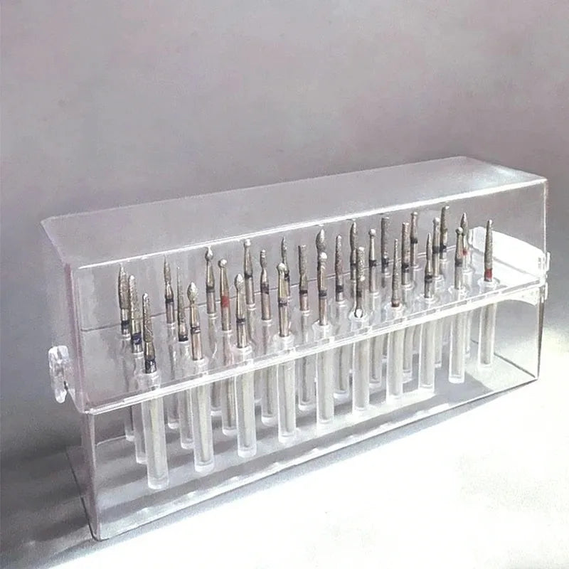 30-Hole Nail Drill Bit Holder Organizer Stand | Display Storage Nail Bit Organizer Nixie