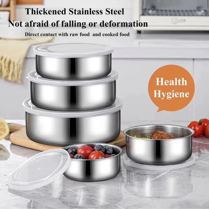5-Piece Stainless Steel Mixing Bowl Set – Nesting Baking Bowls Mixing Bowl Set Nixie