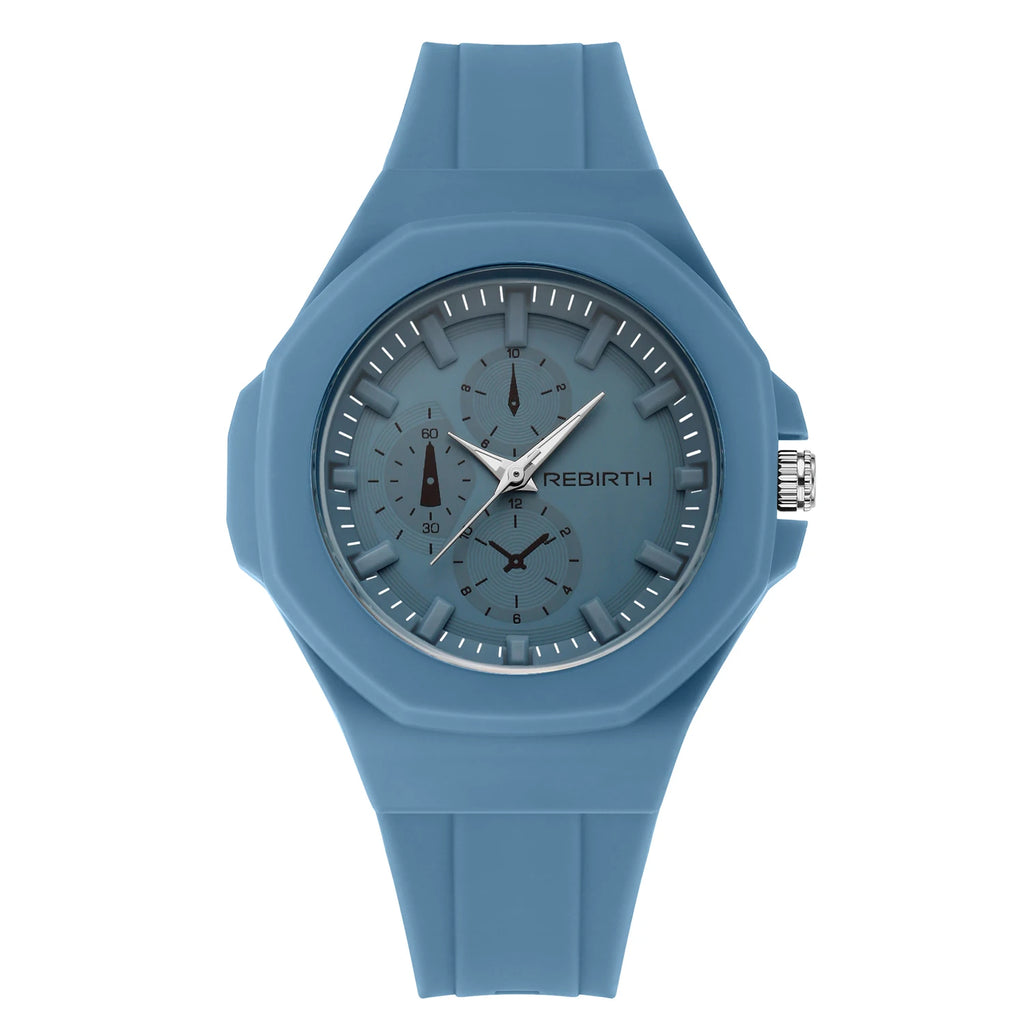 REBIRTH Unisex Silicone Quartz Watch – Minimalist Style