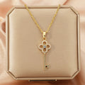 Gold-Plated Copper Key Pendant Necklace for Women | Minimalist Pendant Necklace Nixie XL1470-11 40cm