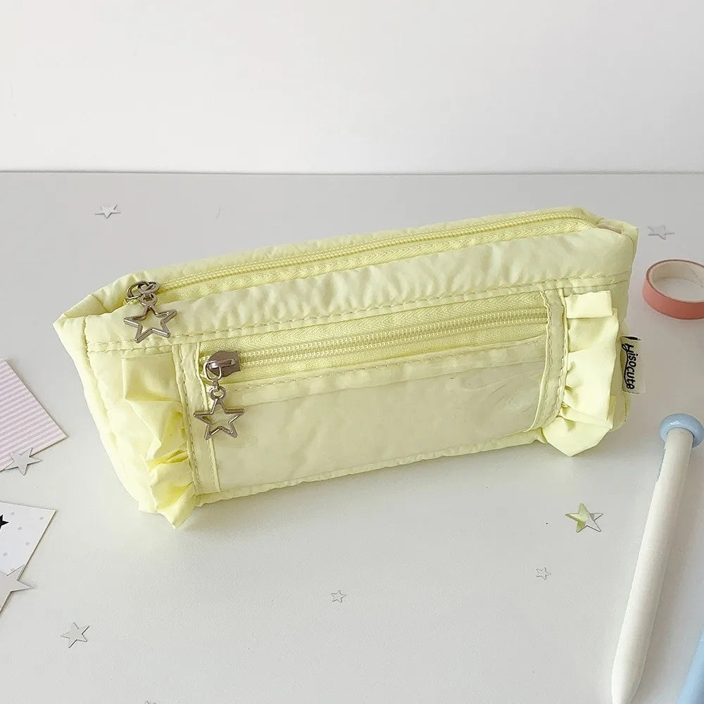 Transparent Window Pencil Case – Large Capacity Pen Bag