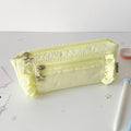 Large Transparent Pencil Case Multi-Functional Pen Bag Organizer Pencil Case Nixie Yellow