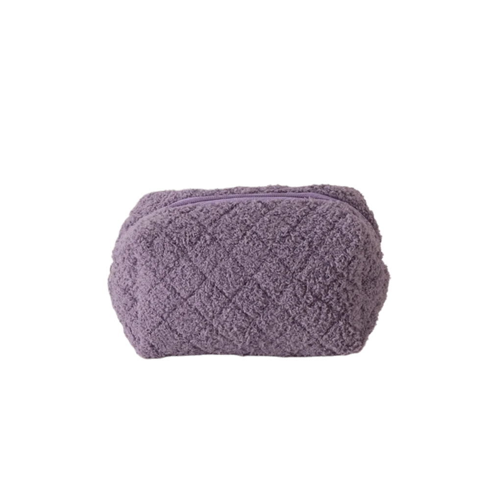 Velvet Makeup Bag Large Capacity Cosmetic Storage Pouch Cosmetic Storage Bag Nixie Purple