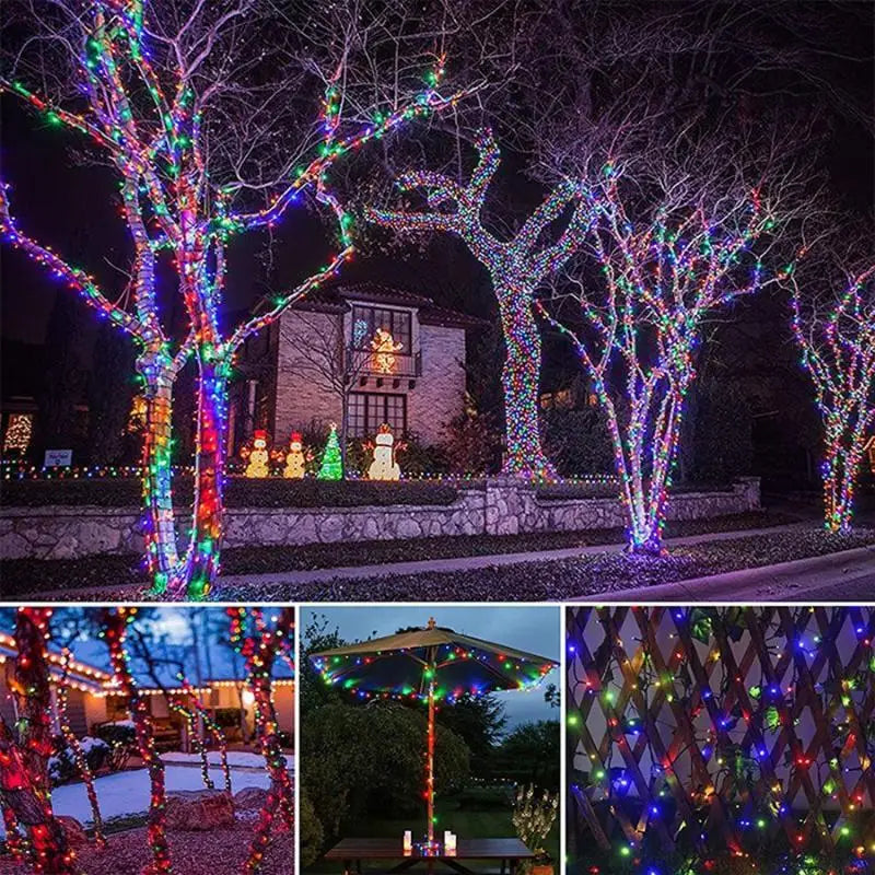 12M 100 LED Solar String Lights Outdoor Waterproof Fairy Lights Solar String Lights Nixie