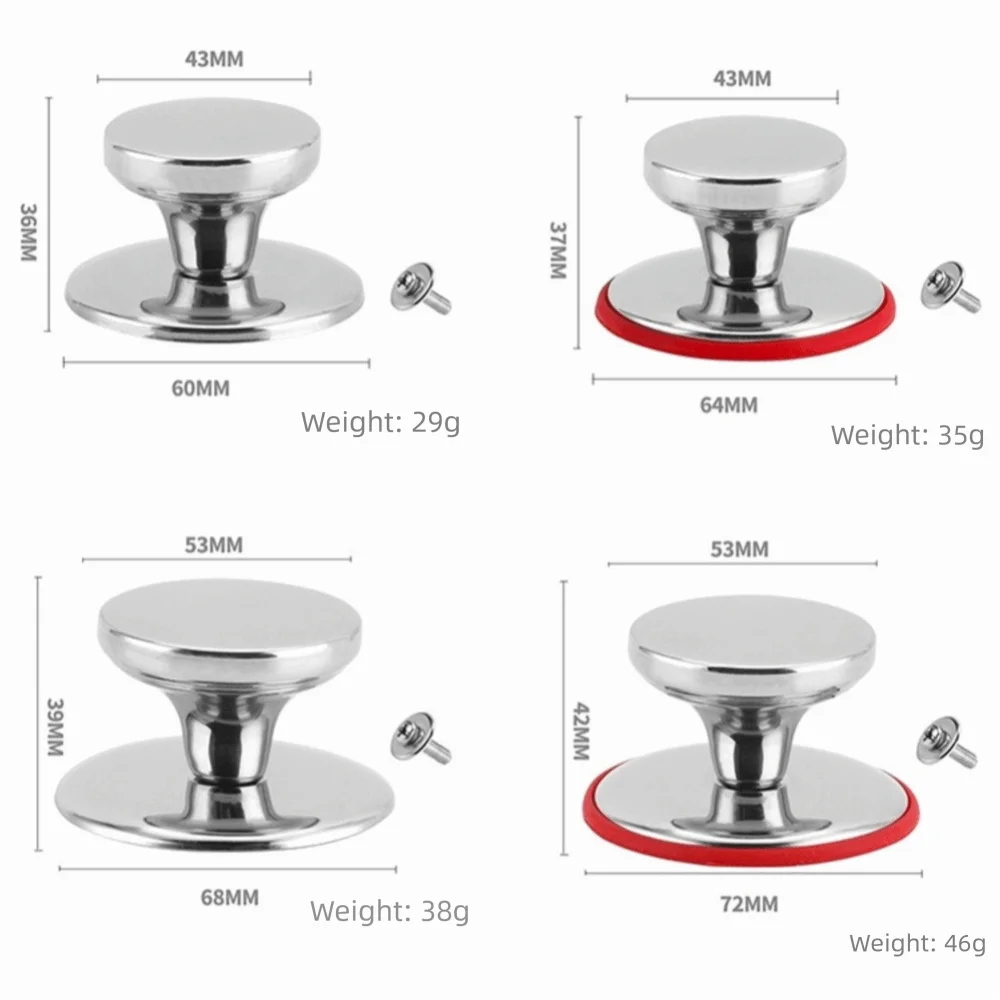 Stainless Steel Pot Lid Knob – Universal Heat-Resistant Handle Cookware Lid Knob Nixie