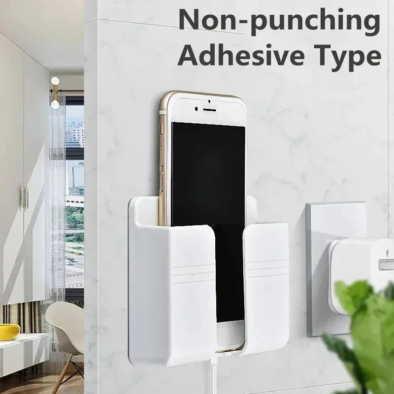 Wall Mounted Phone & Remote Holder – Kitchen Bathroom Bedroom Wall Storage Holder Nixie