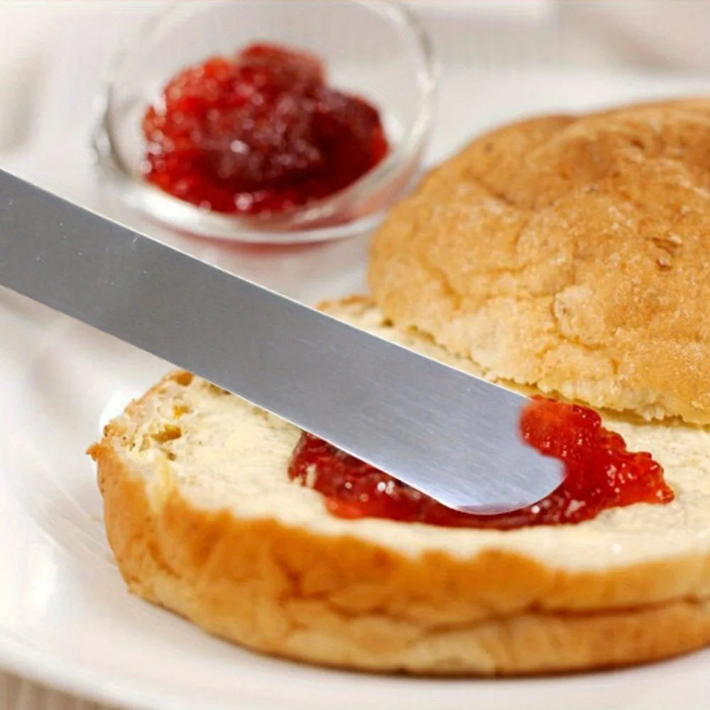 Stainless Steel Cake Spatula, Dumpling Spoon & Jam Scraper