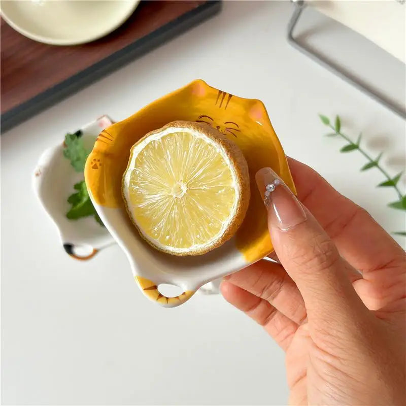 Cute Cat Ceramic Dipping Sauce Dish – Hot Pot Snack Plate