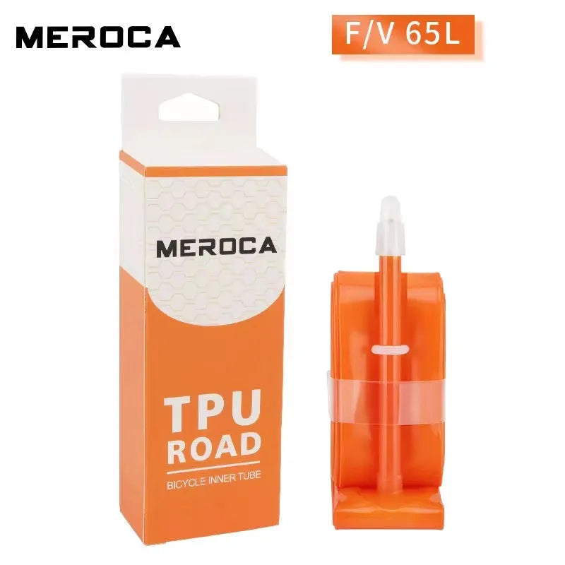 MEROCA 700C TPU Ultralight Road Bike Inner Tube – Presta Valve Bike Inner Tube Nixie ORANGE 65MM 700c Presta Valve