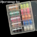 10 Rolls Neon Flame Nail Foil Transfer Stickers – Halloween Manicure Nail Foil Stickers Nixie flame