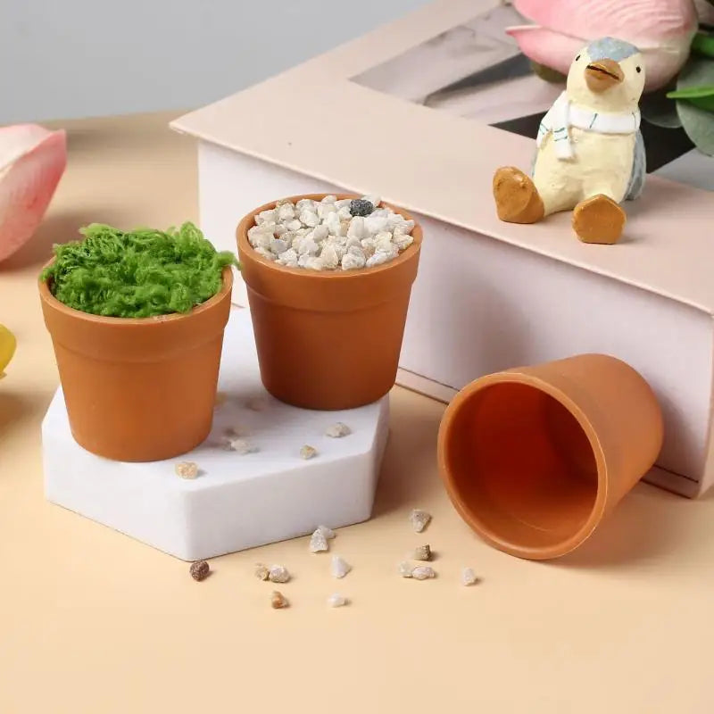 5-Pack Mini Plastic Flower Pots Bonsai Planter Set | Home Decor