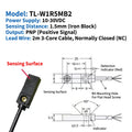 OMCH TL-W NPN/PNP Inductive Proximity Sensor 1.5mm 3mm DC Inductive Proximity Sensor Nixie A8