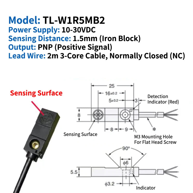 OMCH TL-W NPN/PNP Inductive Proximity Sensor 1.5mm 3mm DC Inductive Proximity Sensor Nixie A8