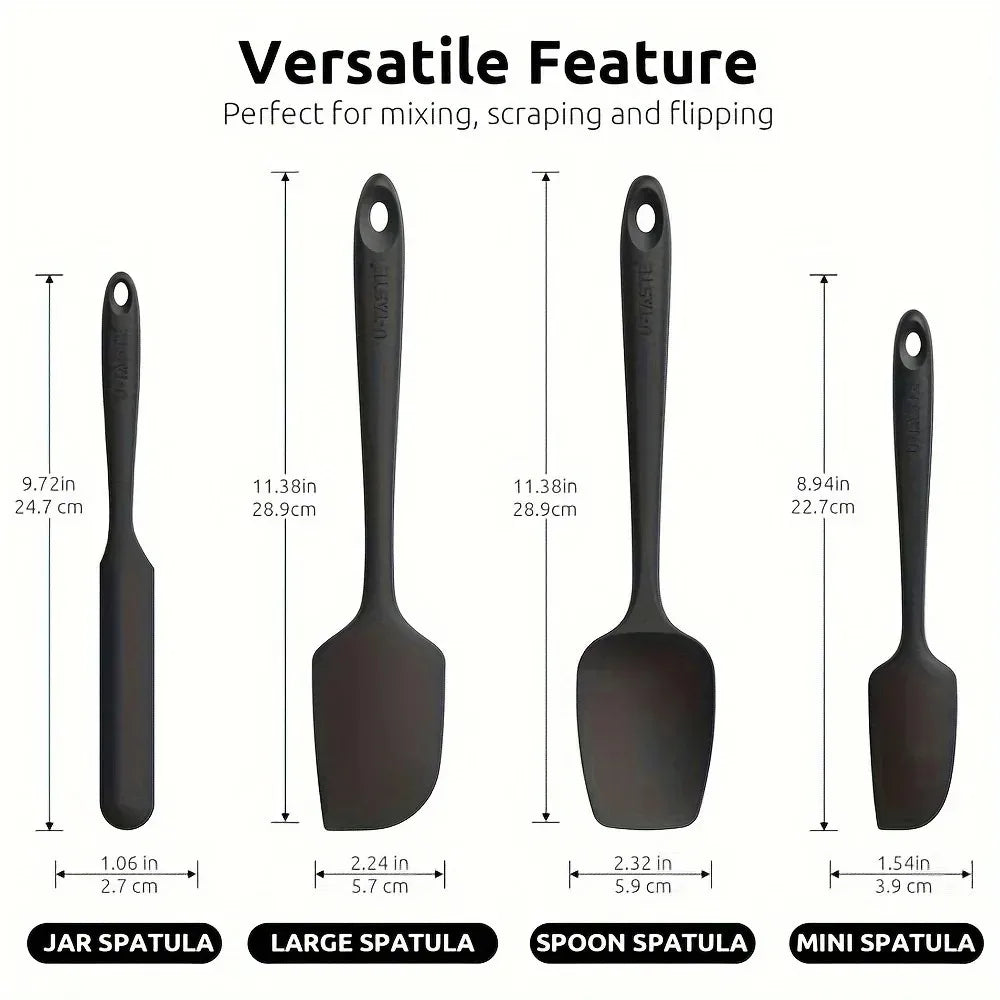 4-Piece Silicone Spatula Set – High-Temp Turner & Kitchen Tools Silicone Spatula Set Nixie