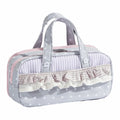 Ruffle Lace Polka Dot Pencil Case | 4-Layer Pen Bag Clear Window Pencil Case Nixie Grey
