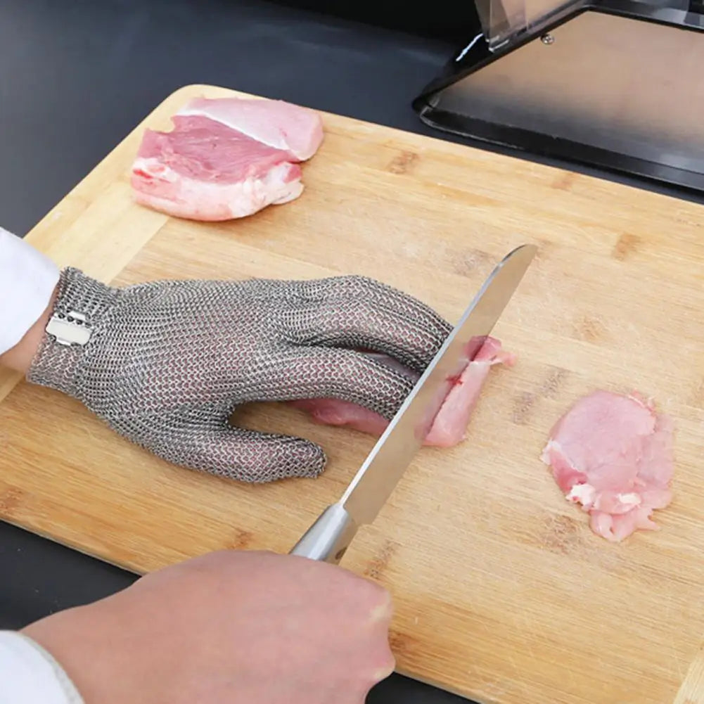 Stainless Steel Mesh Cut-Resistant Glove – Adjustable Wrist Cut-Resistant Glove Nixie