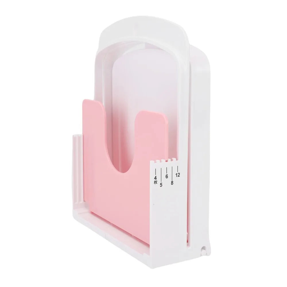 Foldable Bread Slicer Guide – 5 Thickness Modes | Pink & White